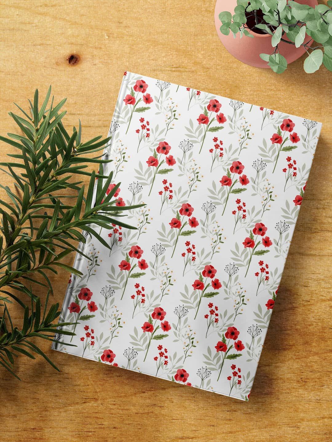 

macmerise White & Red SK Crimson Glory Printed A5 Ruled Notebook