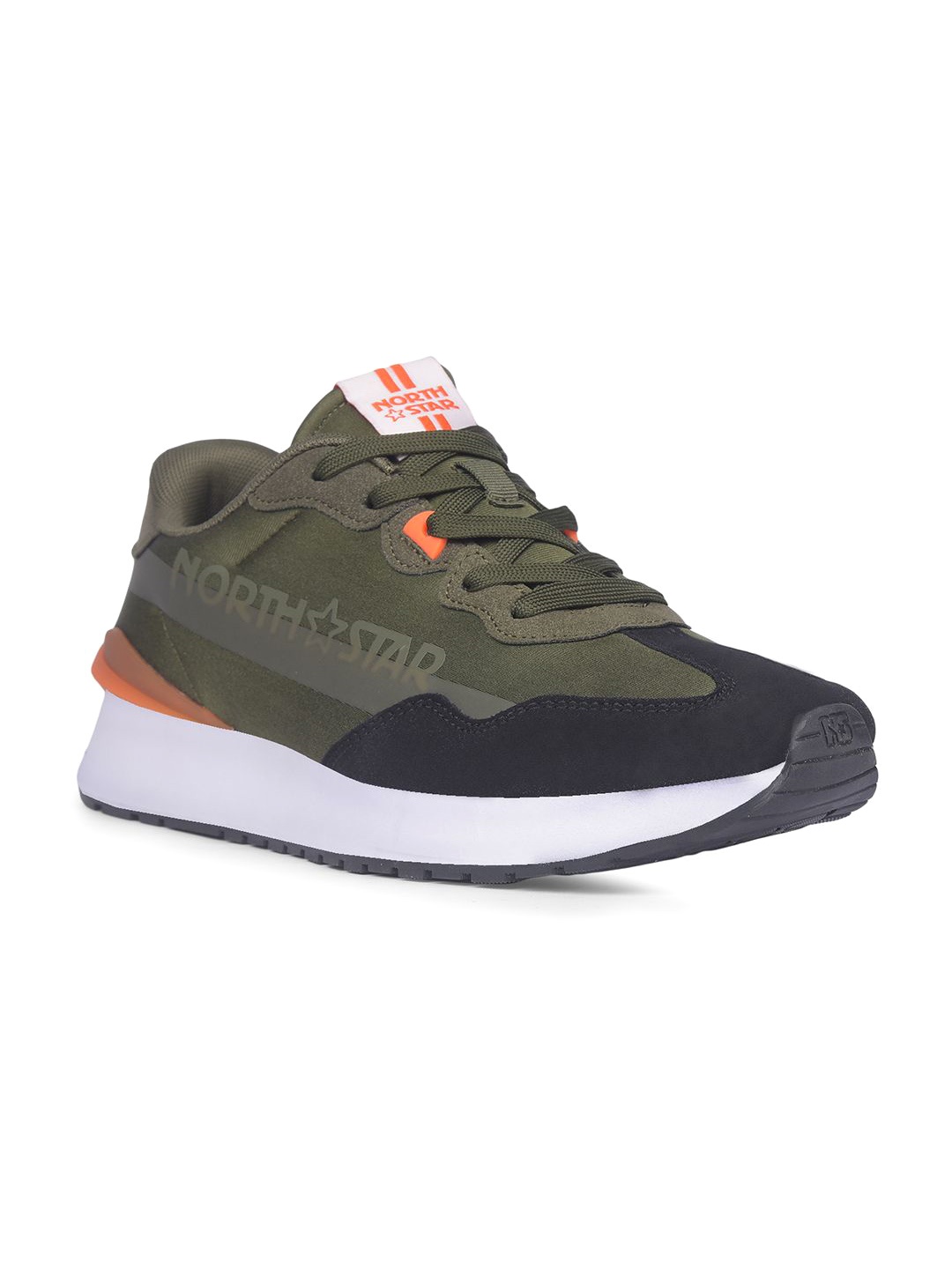 

North Star Men Solid Round Toe Lace-Ups Sneakers, Olive