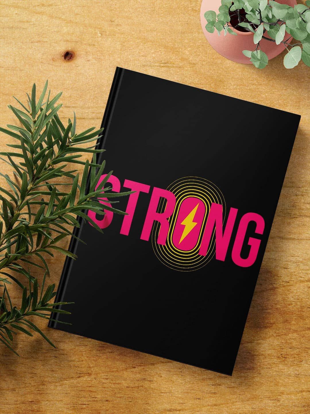 

macmerise Black & Pink Strong Aura Printed A5 Ruled Notebook