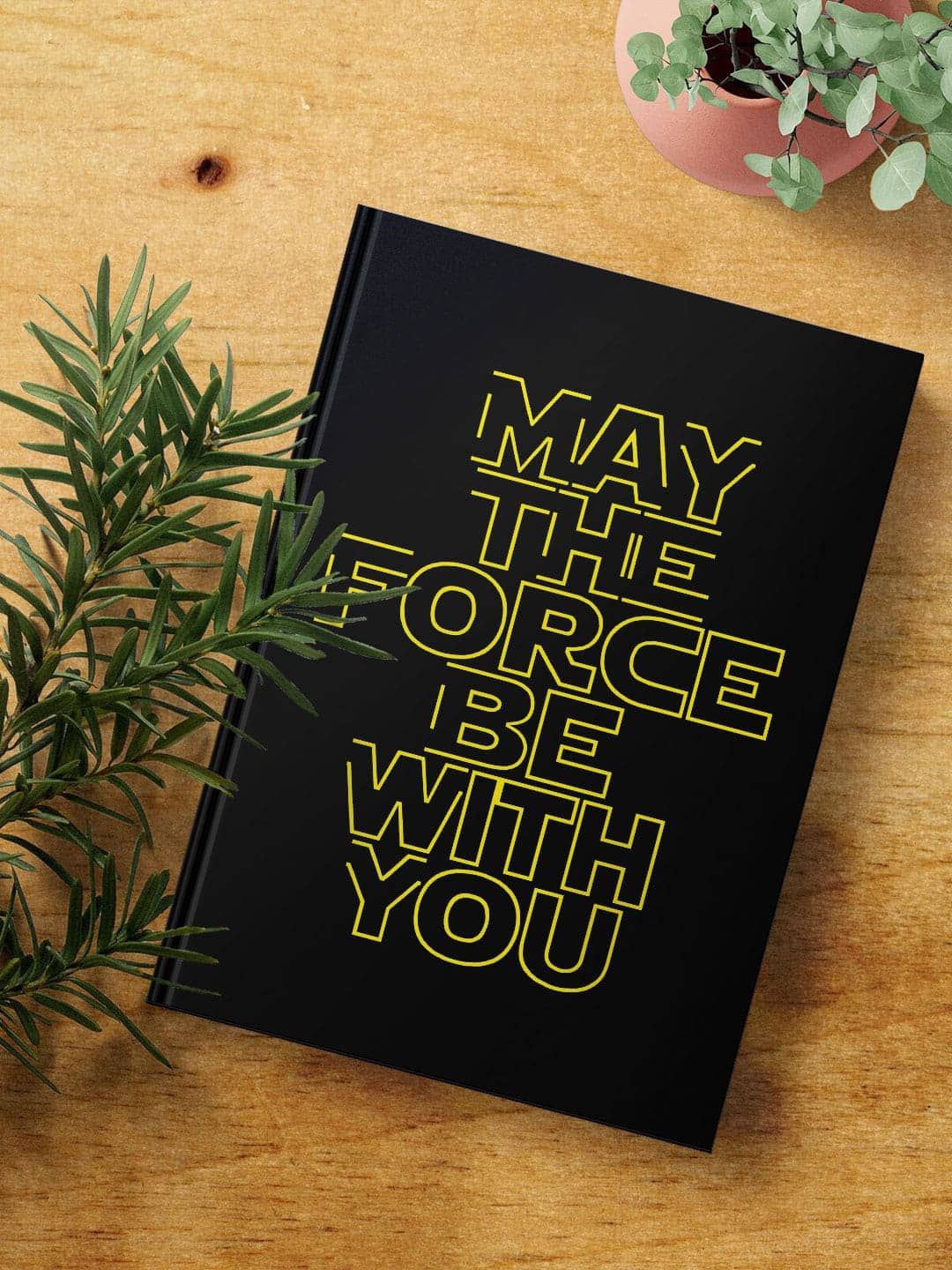 

macmerise Classic Star Wars Printed Hard Cover A5 Ruled Notebook, Black