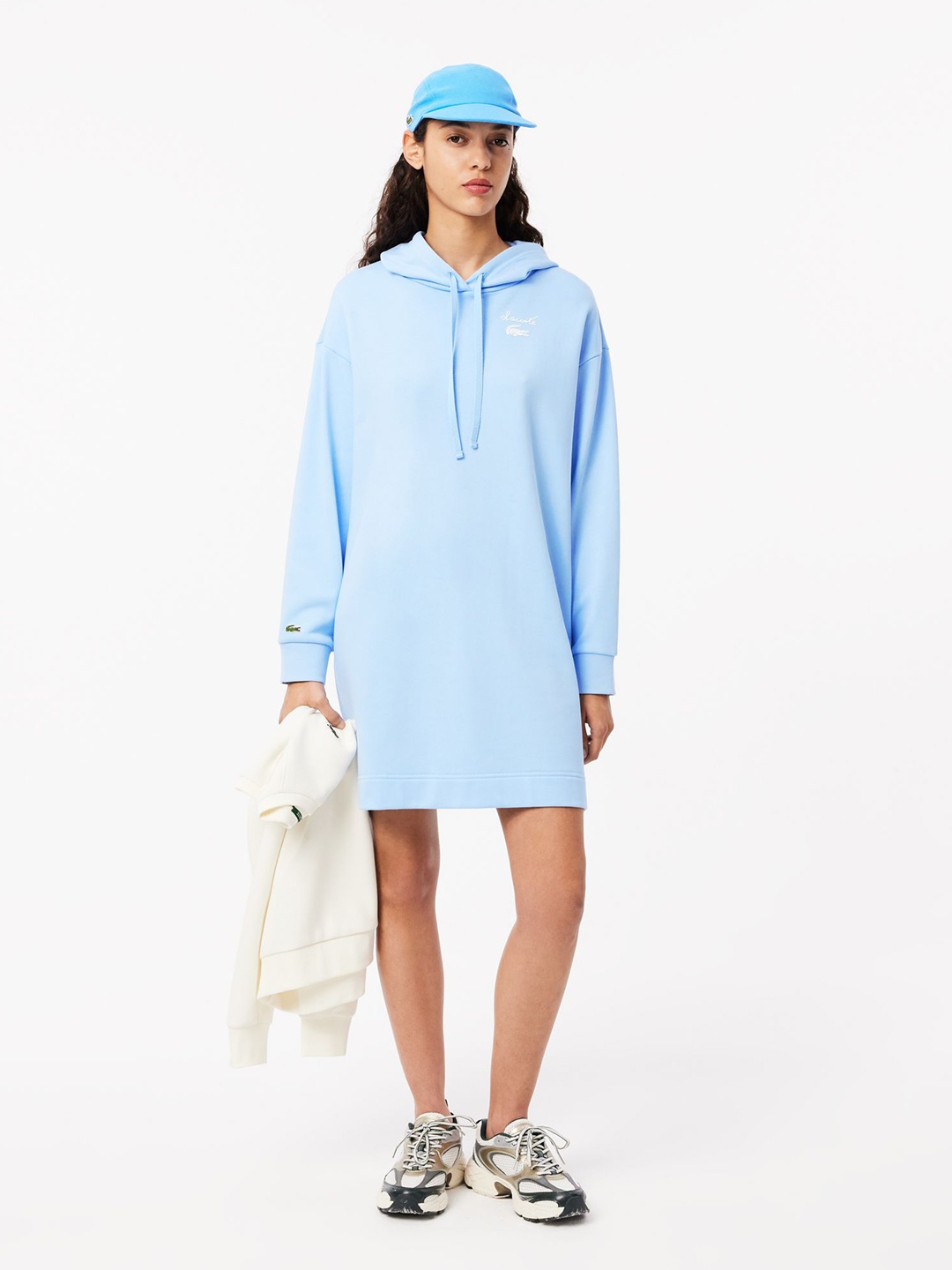 

Lacoste Oversized Logo Long Sleeves Sweatshirt Dress, Blue