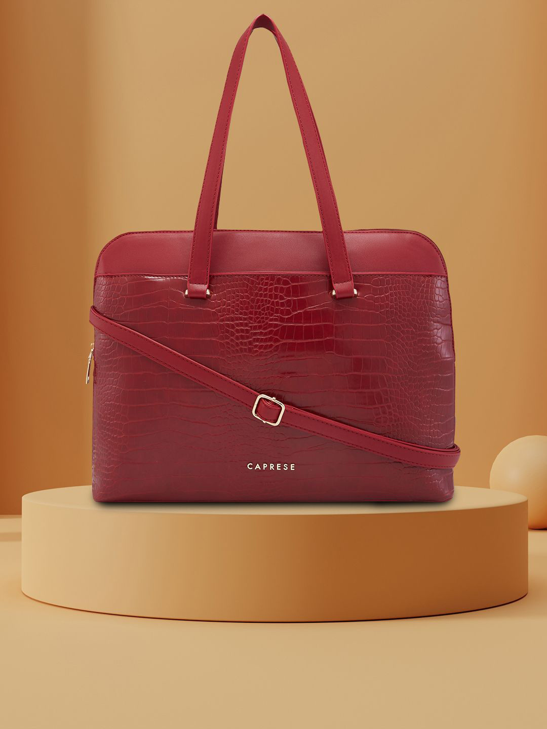 

Caprese Women Printed Laptop Bag, Red