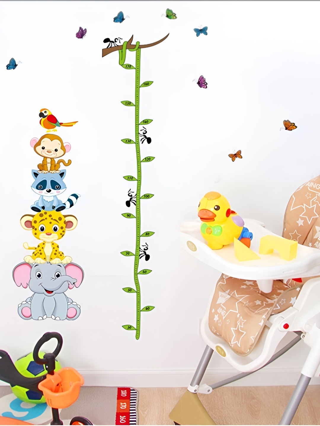 

Jaamso Royals Green & Yellow Animals Cartoon Printed Self Adhesive Wall Sticker