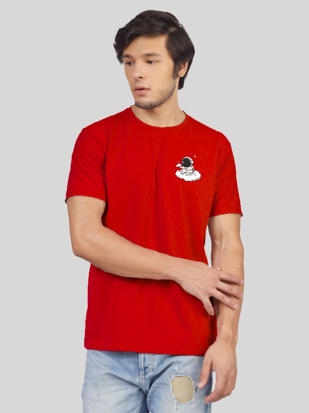 

Greylongg Men Graphic Printed T-shirt, Red