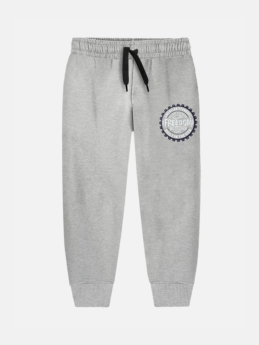 

YK X Trampoline Kids Printed Mid-Rise Joggers, Grey