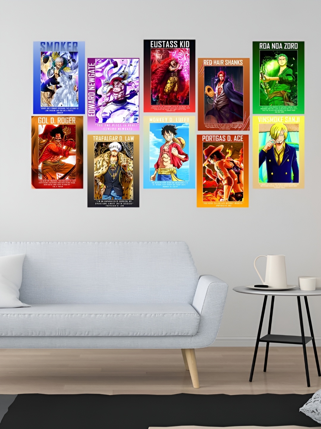 

CVANU Multicoloured 10 Pieces Paper Wall Art, Multi