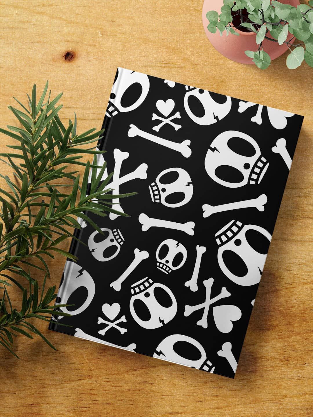 

macmerise Black & White Printed A5 Ruled Notebook