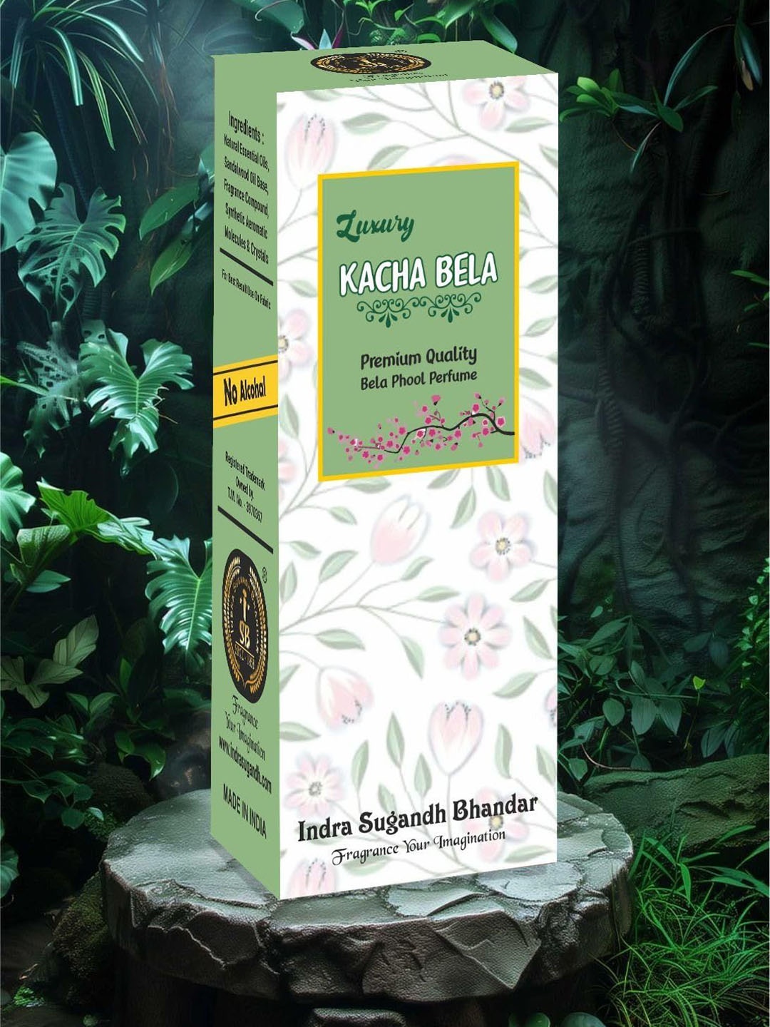

INDRA SUGANDH BHANDAR Kacha Bela Perfume Oil - 25 ml, Transparent