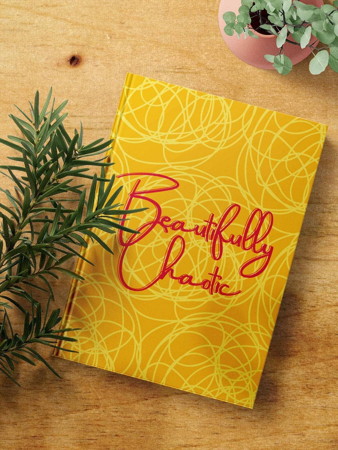 

macmerise Chaotic Printed Hard Cover A5 Ruled Notebook, Yellow