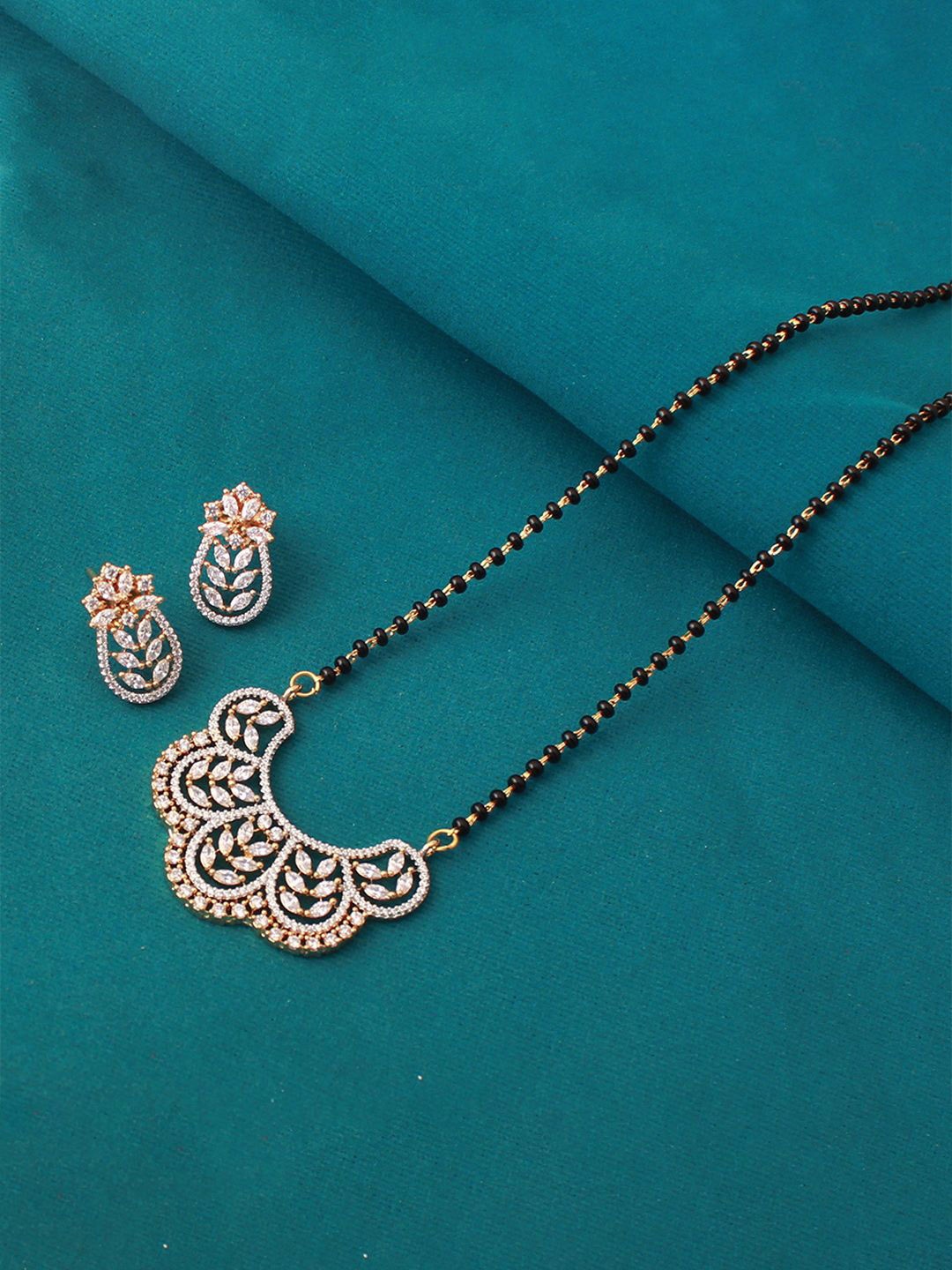 

Mirana Gold-Plated Artificial Stones Mangalsutra