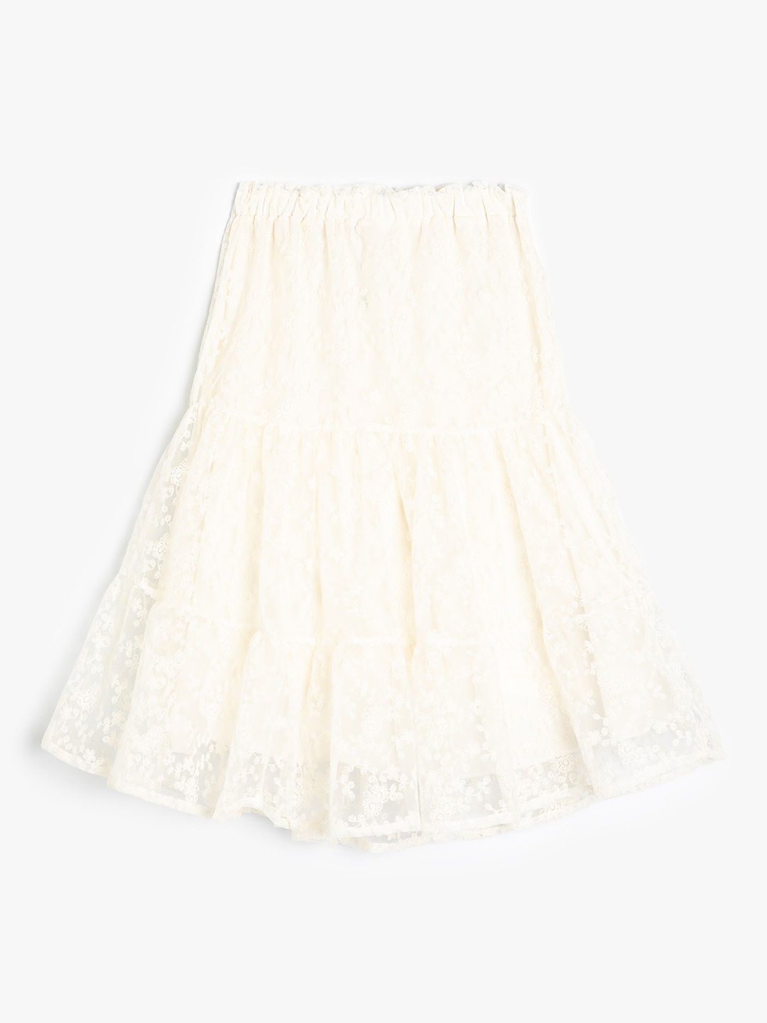 

Koton Girls Solid Flared Maxi Skirts, Beige