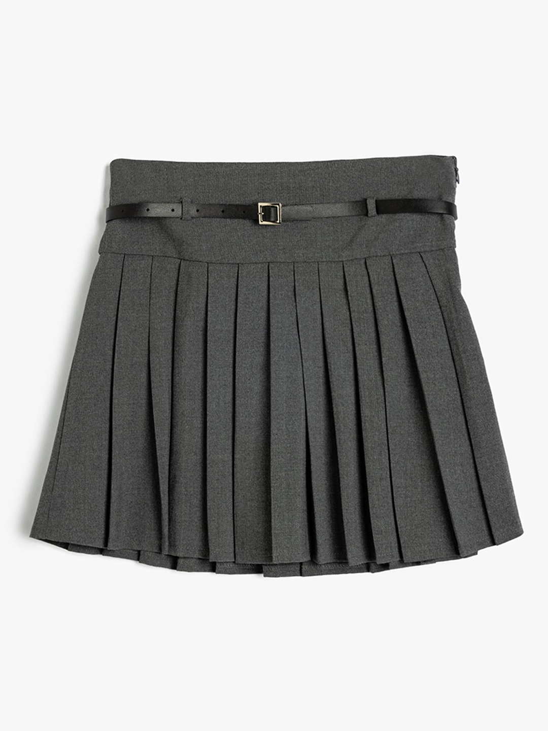 

Koton Girls Pleated Flared Mini Skirt, Grey