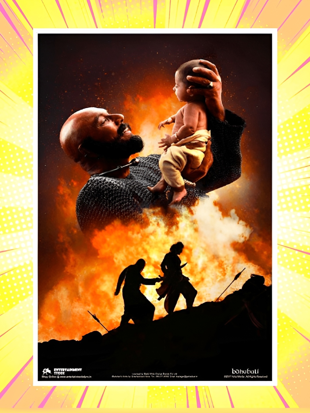

Entertainment Store Baahubali With Kattappa Poster, Multi