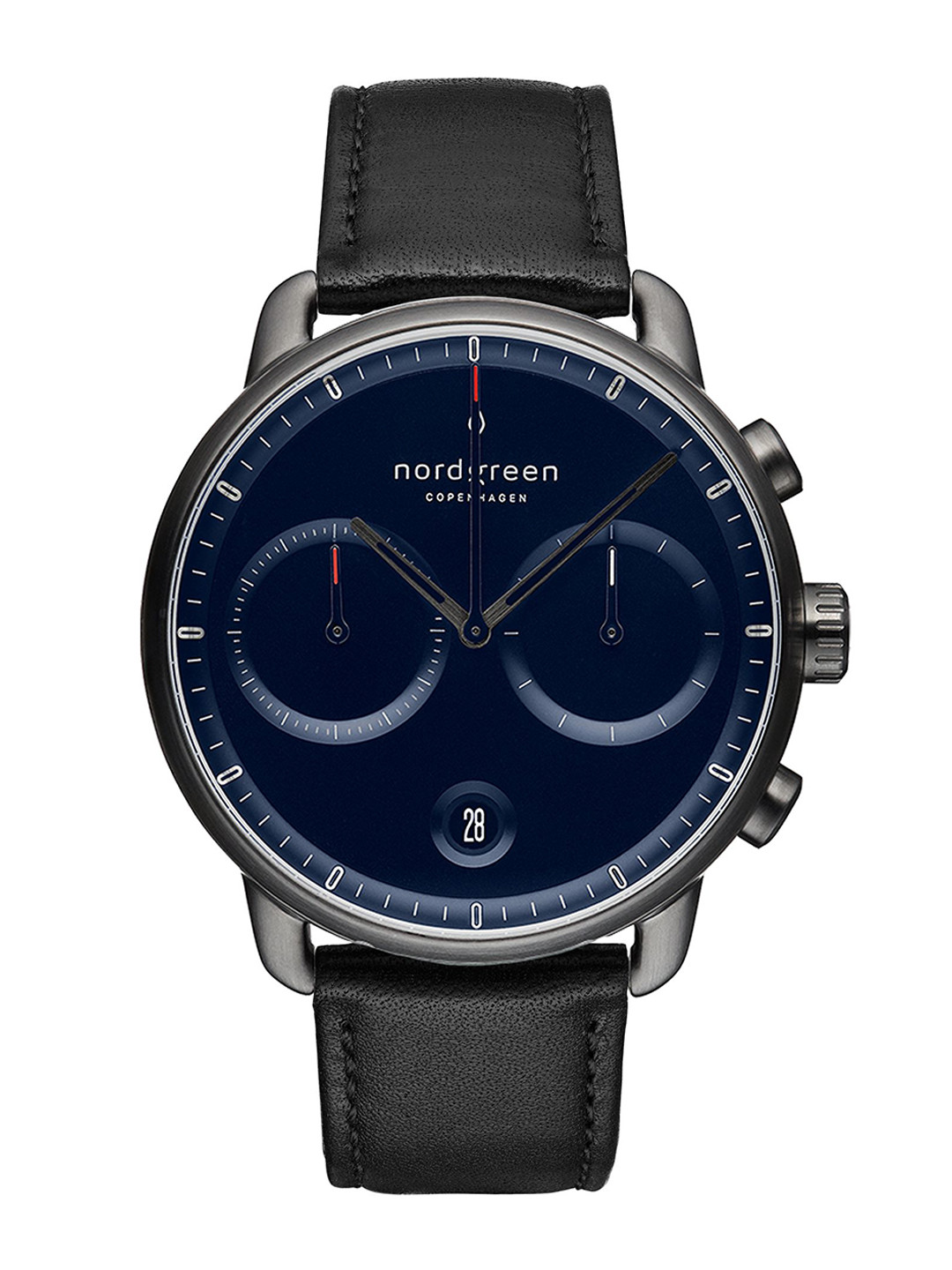 

Nordgreen Men Dial & Leather Wrap Around Straps Analogue Chronograph Watch 5714205004774, Metallic