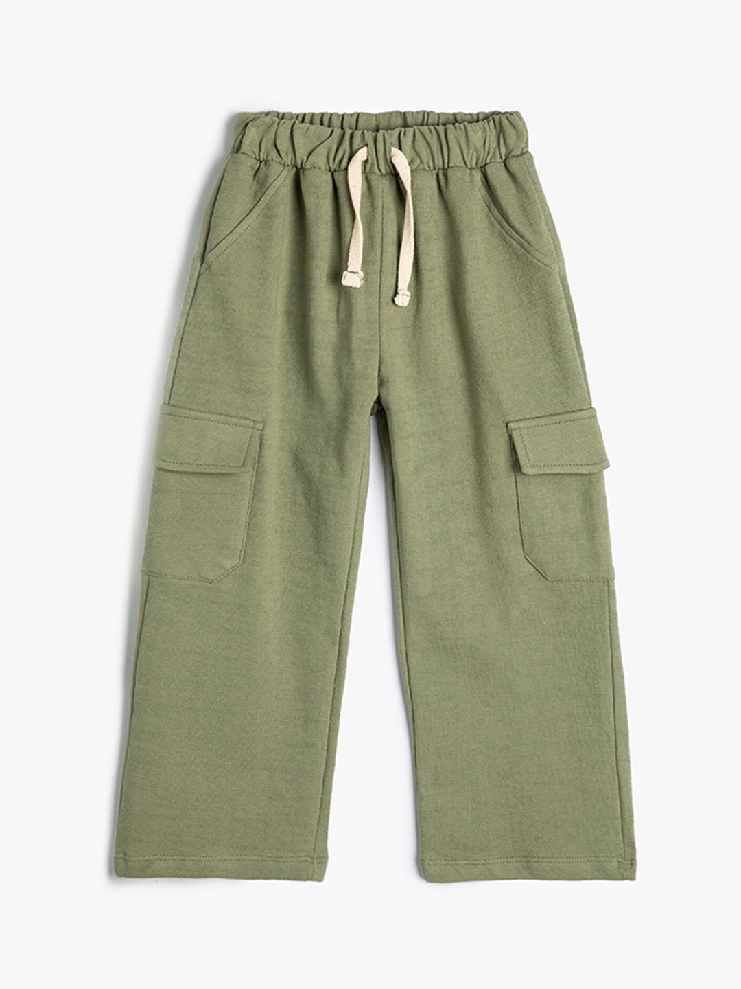 

Koton Boys Pure Cotton Mid Rise Track Pant, Green