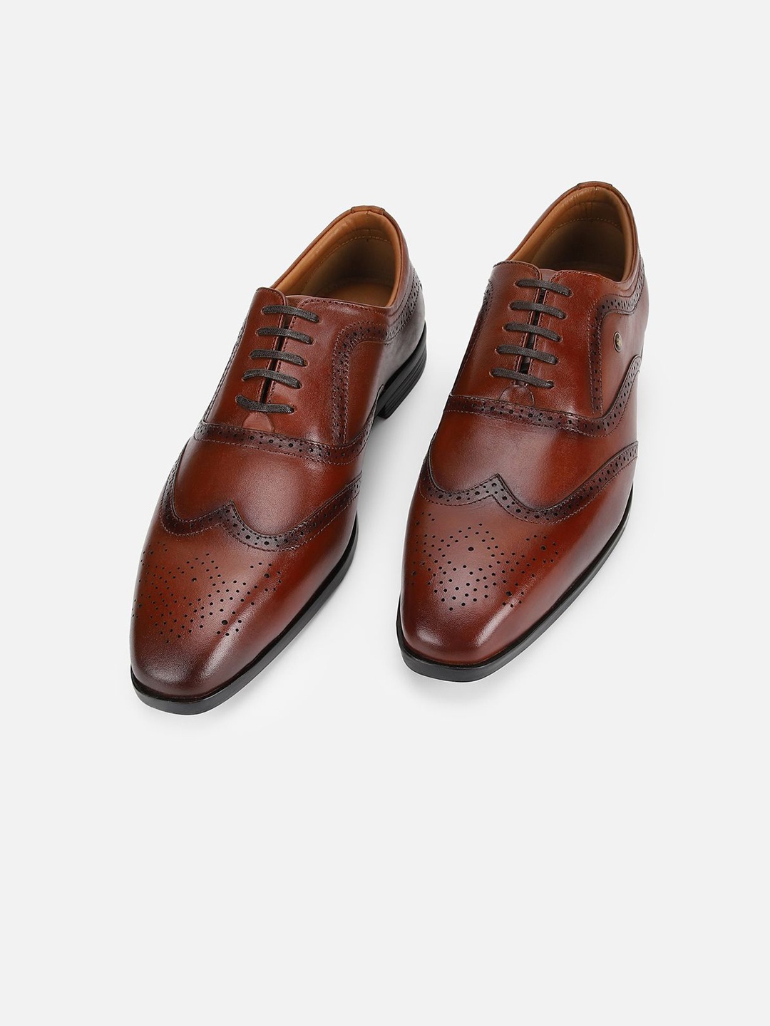 

Louis Philippe Men Leather Formal Brogues, Brown
