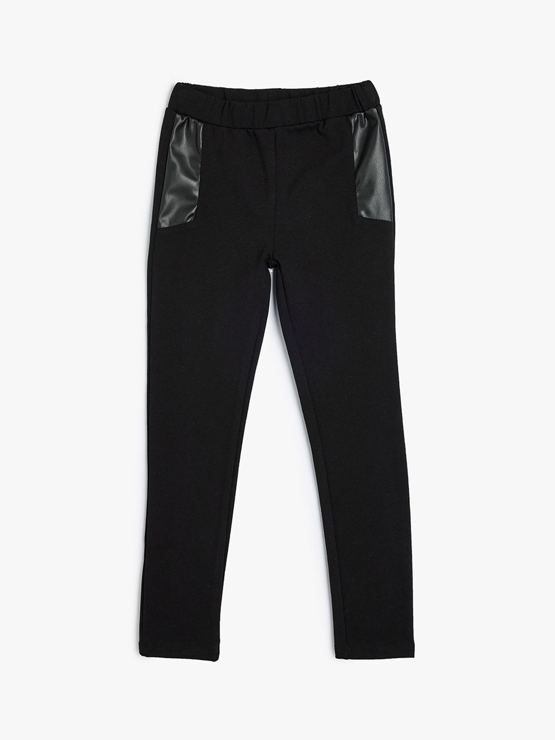 

Koton Girls Solid Ankle Length Leggings, Black