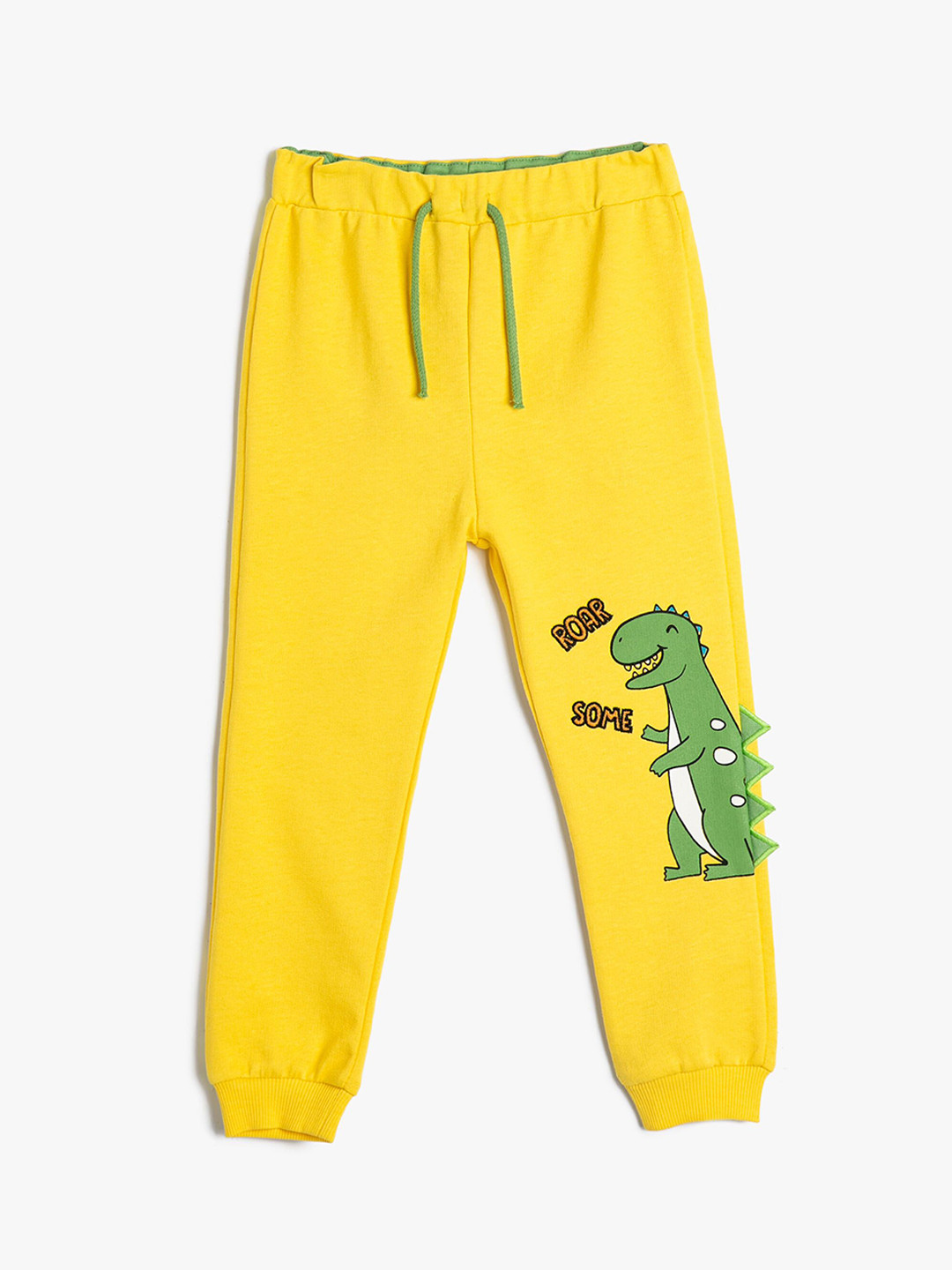 

Koton Boys Printed Pure Cotton Mid Rise Joggers, Yellow