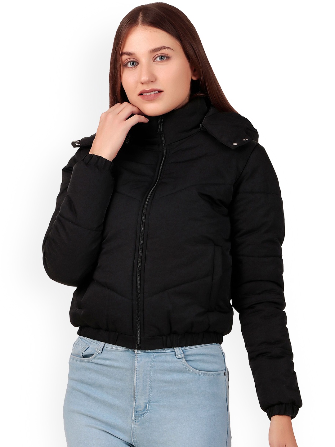 

Brazo Women Lightweight Crop Padded Jacket, Black