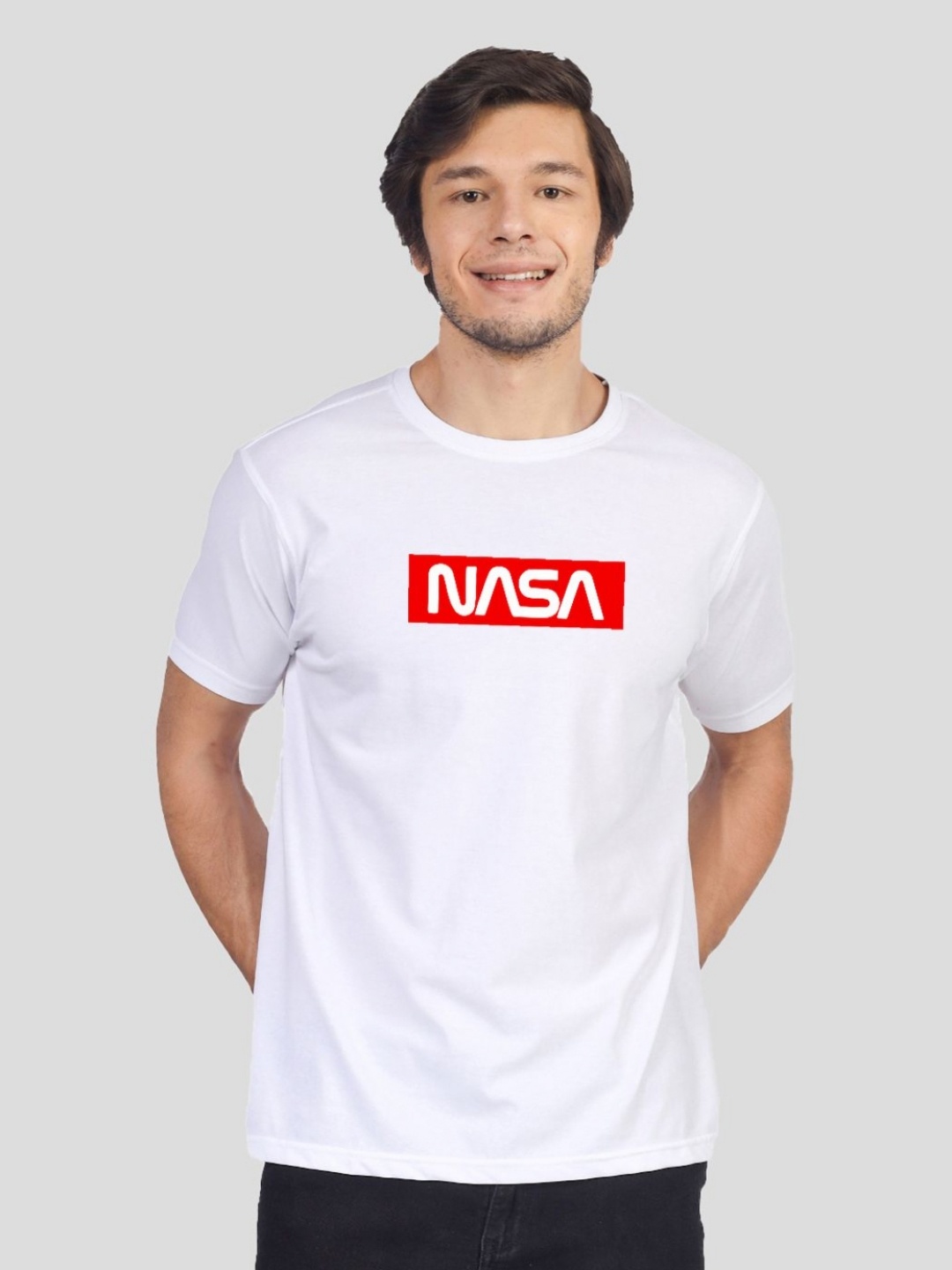 

Greylongg Men Typography Printed Applique T-shirt, White