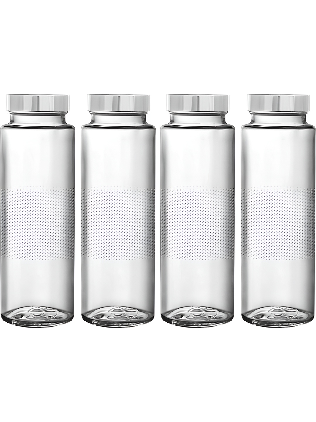 

CROCO JAR Transparent Set of 4 Glass Solid Water Bottle