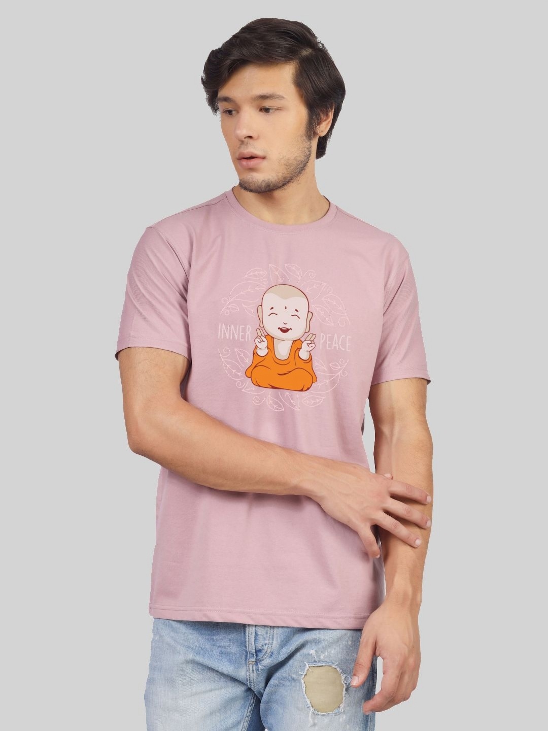 

Greylongg Men Printed T-shirt, Purple