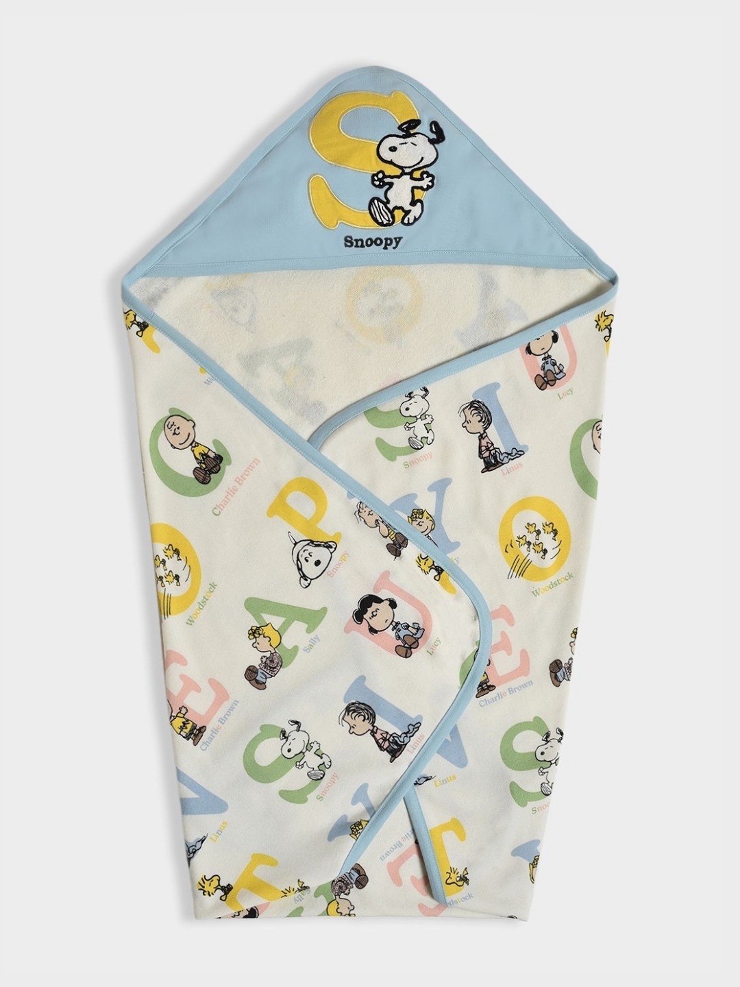 

MiArcus White & Blue Printed Cotton 200 GSM Bath Towel