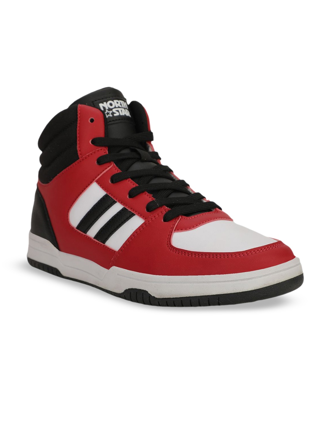 

North Star Solid Men PU Sneakers, Red