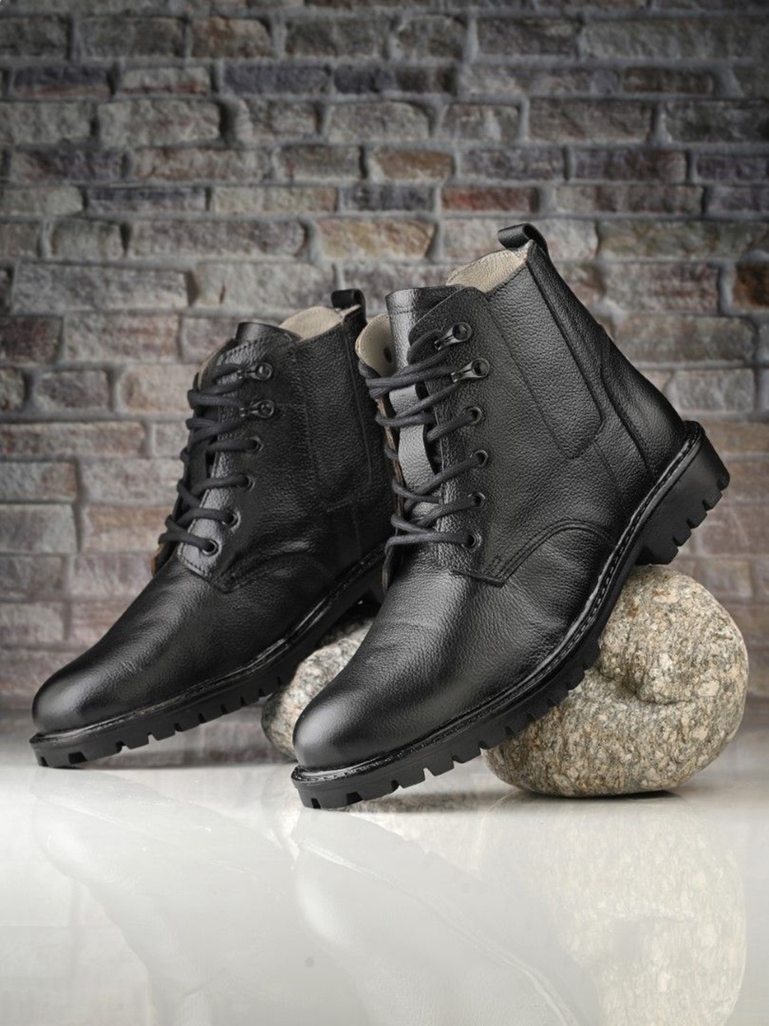 

Rising Wolf Mens Lace Up Regular Boots, Black