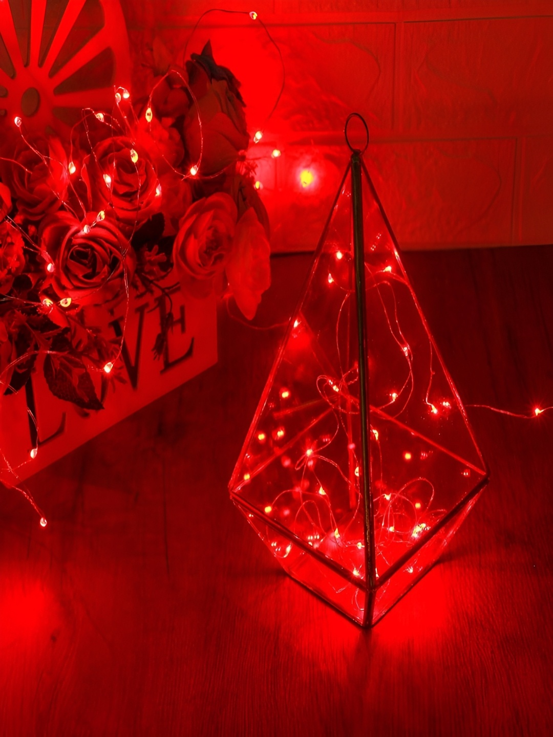 

Home Delight Red 100 LEDs Rice Shape String Lights