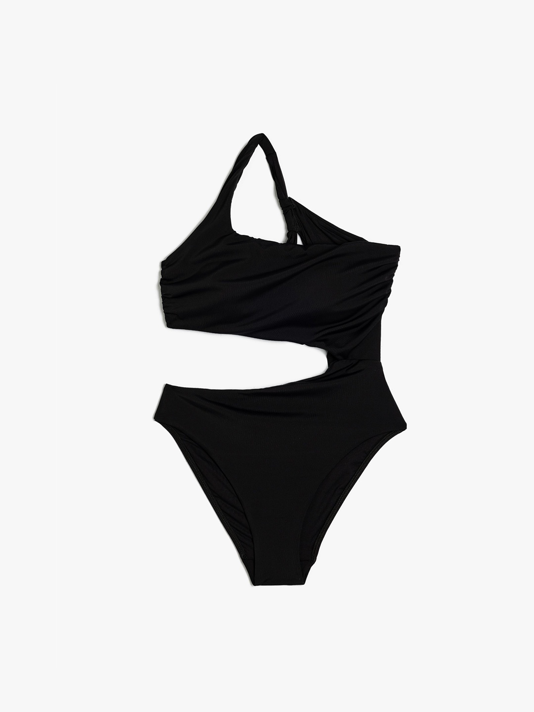 

Koton Shoulder Straps Sleeveless Swim BodySuit, Black