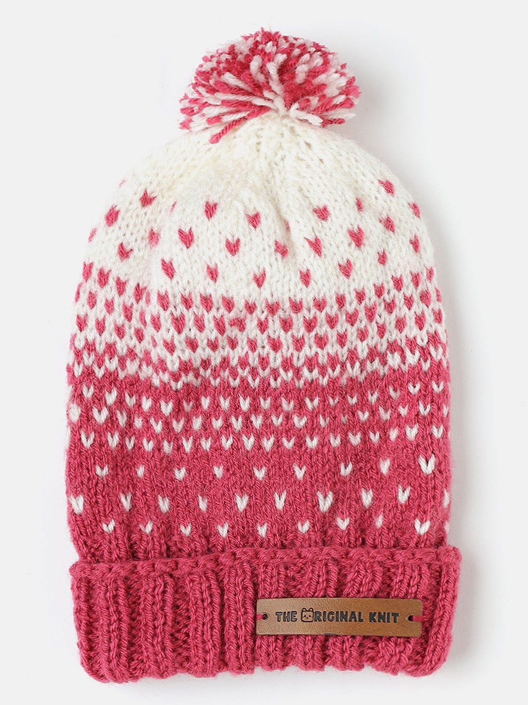 

The Original Knit Unisex Kids Printed Beanie, Pink