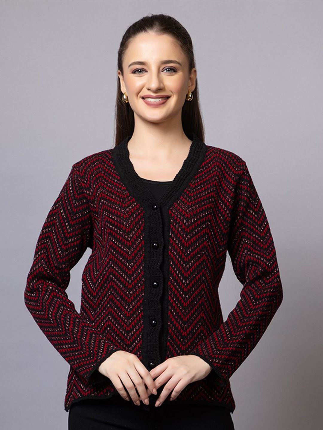 

Anouk Women Cable Knit Cardigan, Black