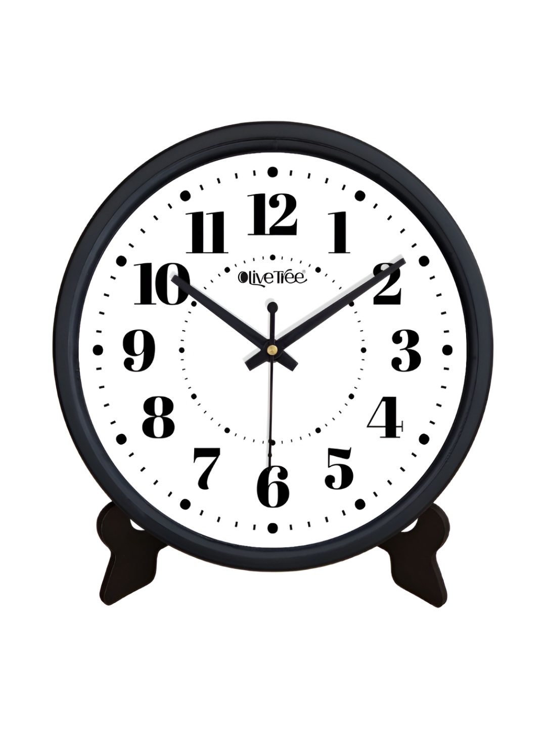 

OLIVE TREE Black & White Printed Contemporary Table Clock