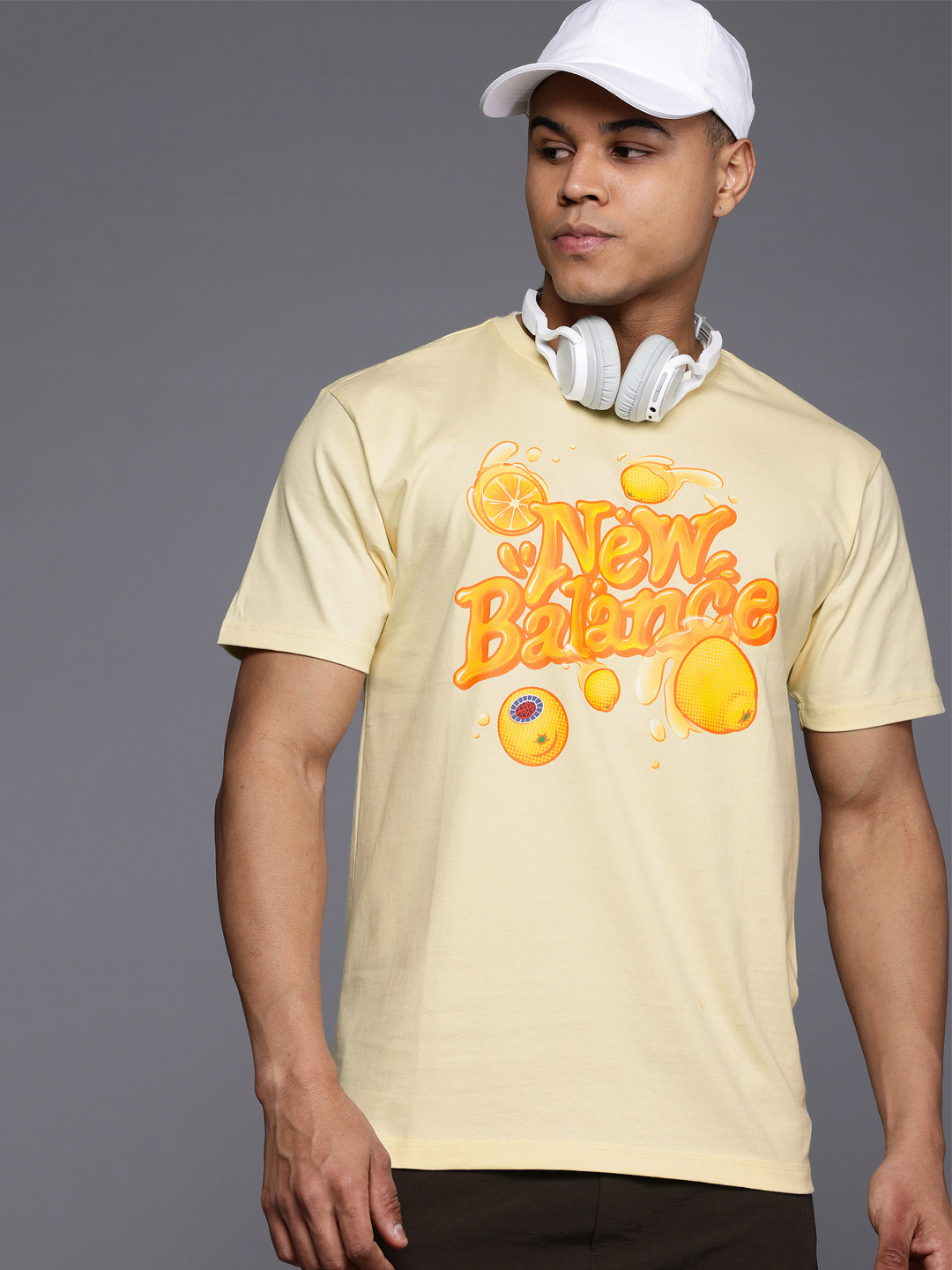 

New Balance Pure Cotton Printed T-shirt, Yellow