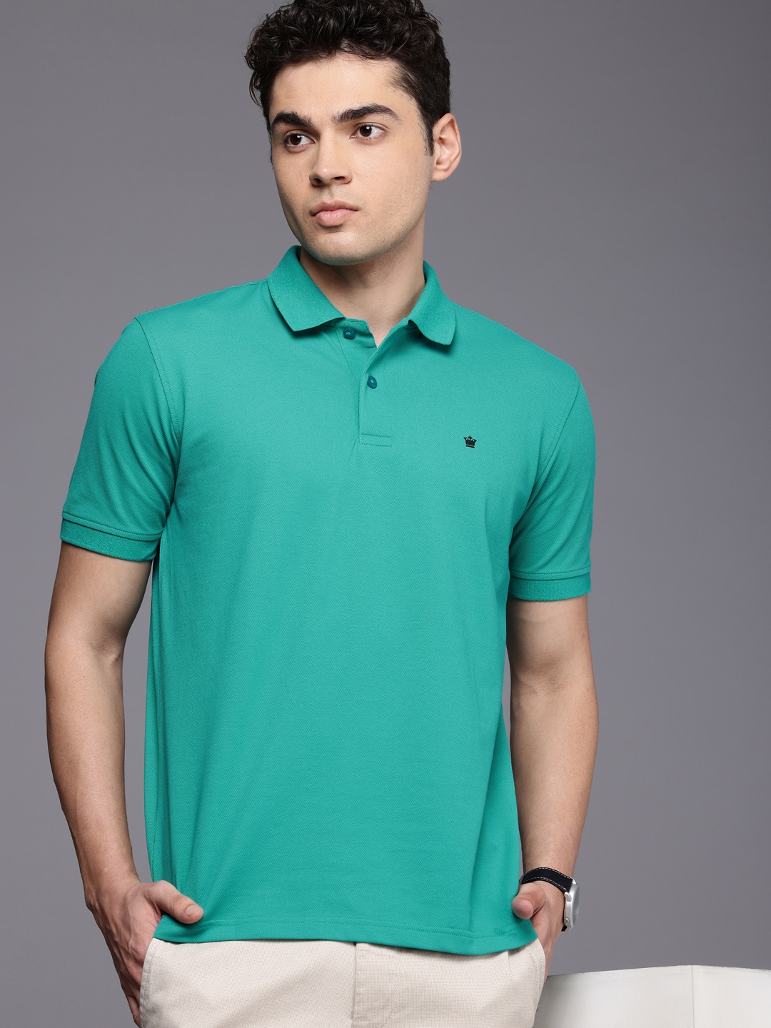 

Louis Philippe Polo Collar T-shirt, Green