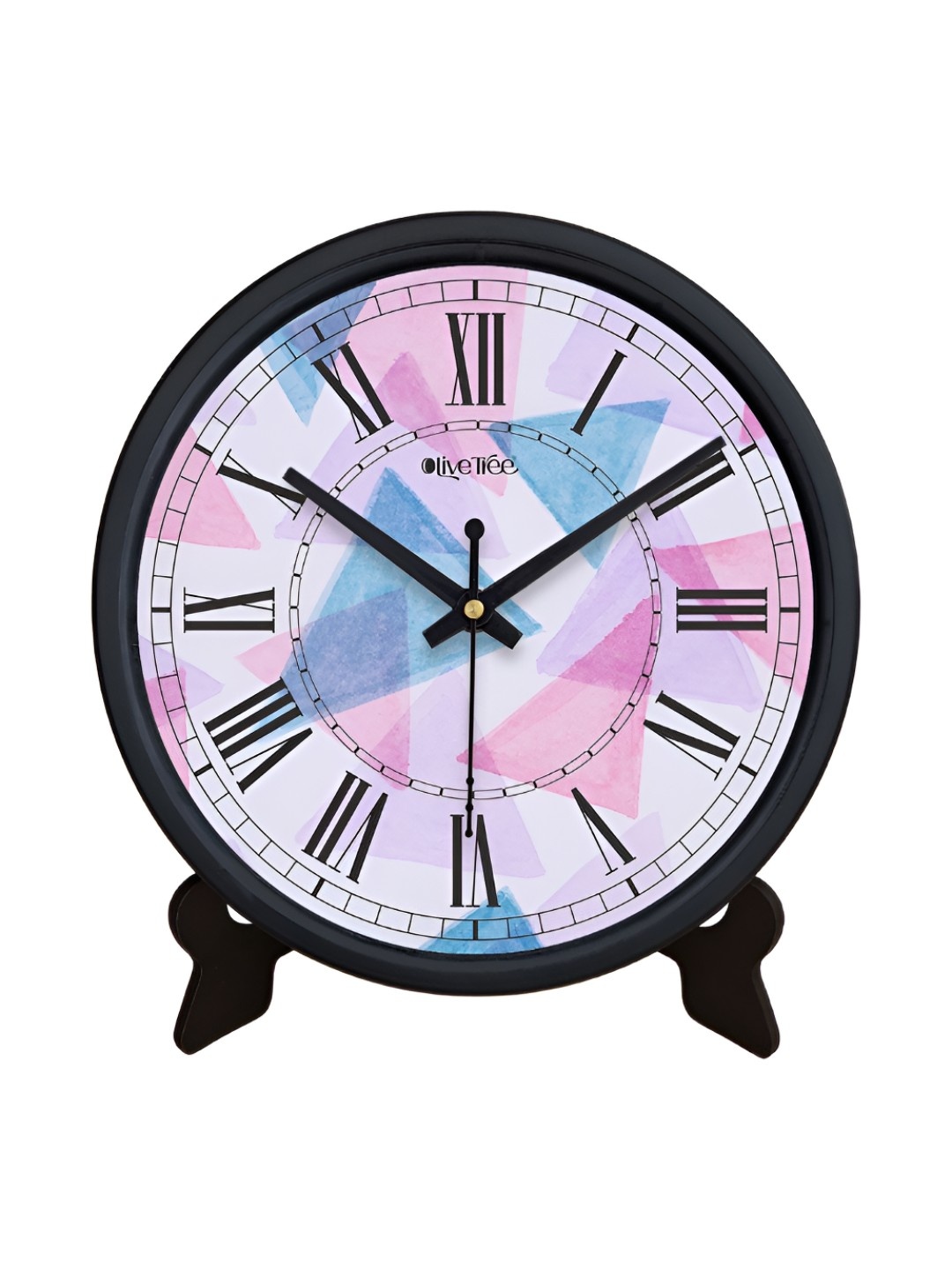 

OLIVE TREE Black & White Printed Contemporary Table Clock