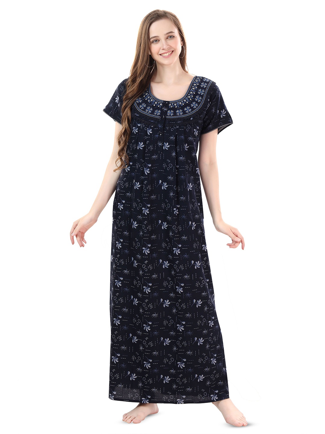 

Soulemo Printed Maxi Nightdress, Blue