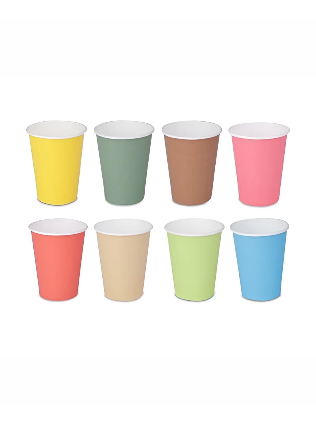 

e kysa Set of 50 Pink & Green Paper Disposable Water Glass, Na