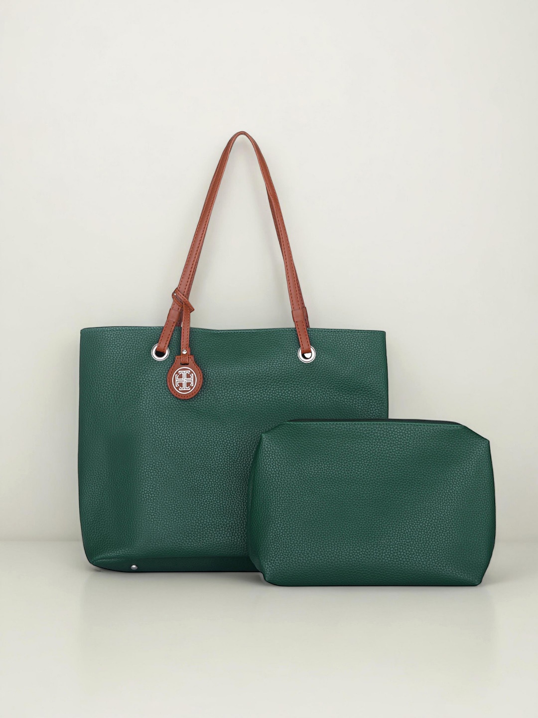 

Toteteca PU Structured Shoulder Bag with Tasselled, Green