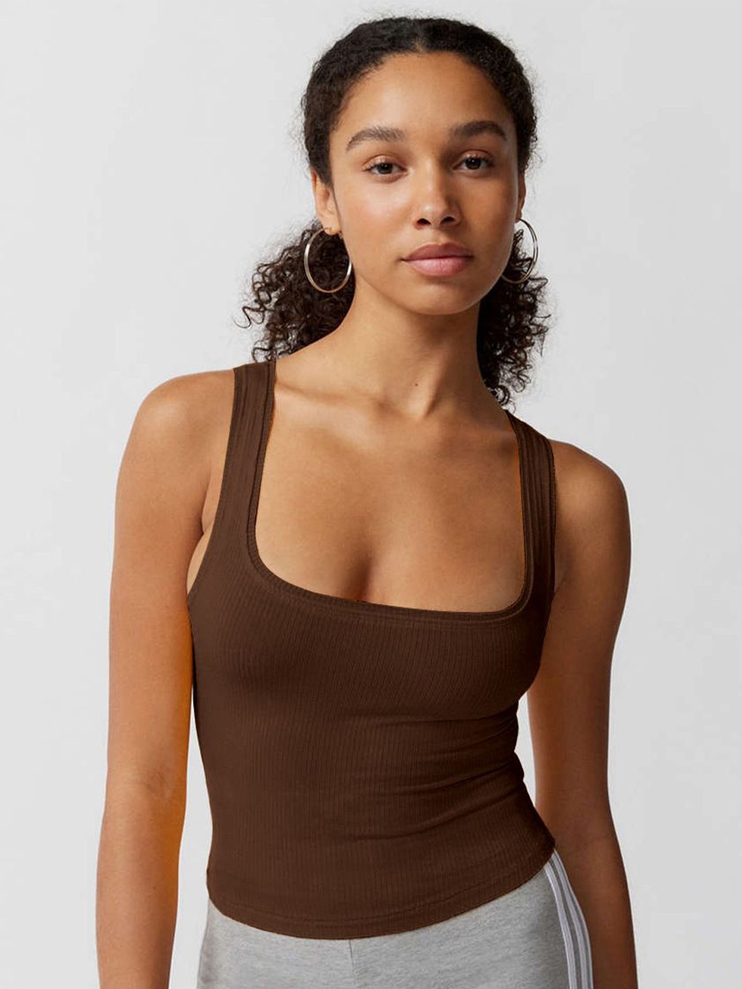 

HERE&NOW Tank Top, Coffee brown