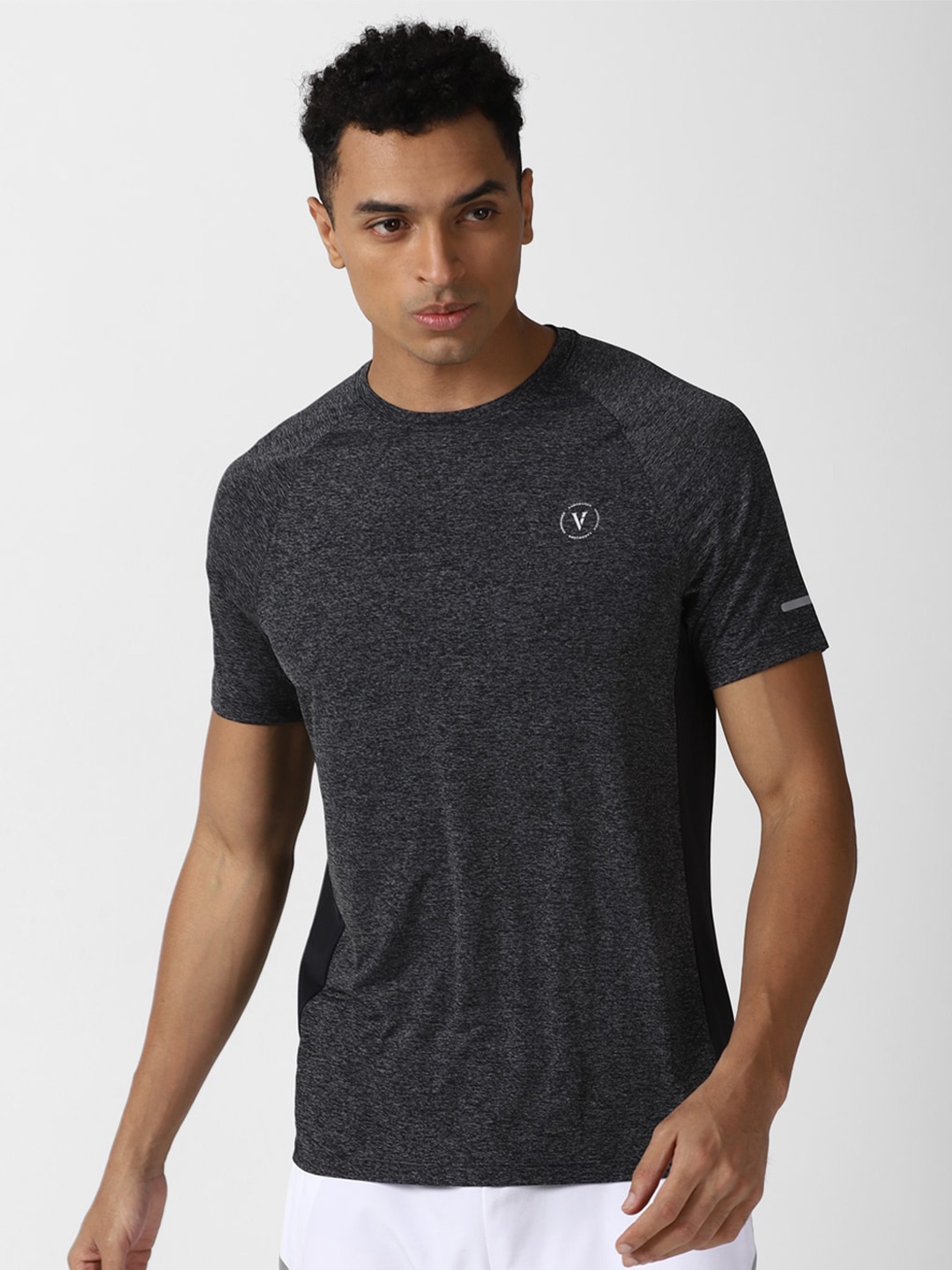 

Van Heusen Round Neck Short Sleeve Slim Fit T-shirt, Grey melange
