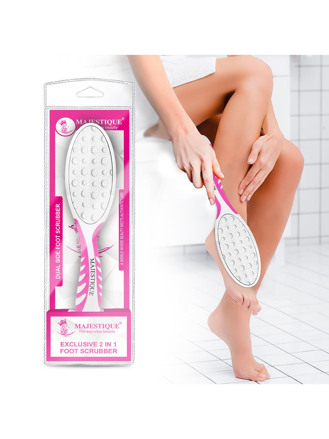 

MAJESTIQUE Foot File - Pedicure Foot Scrapper Dry & Dead Skin Removal, Steel