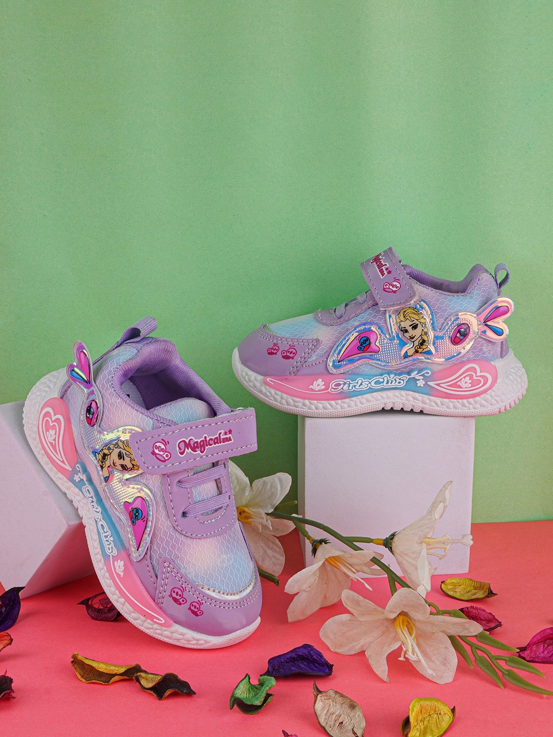 

BAESD Girls Barbie Woven Design Sneakers, Purple