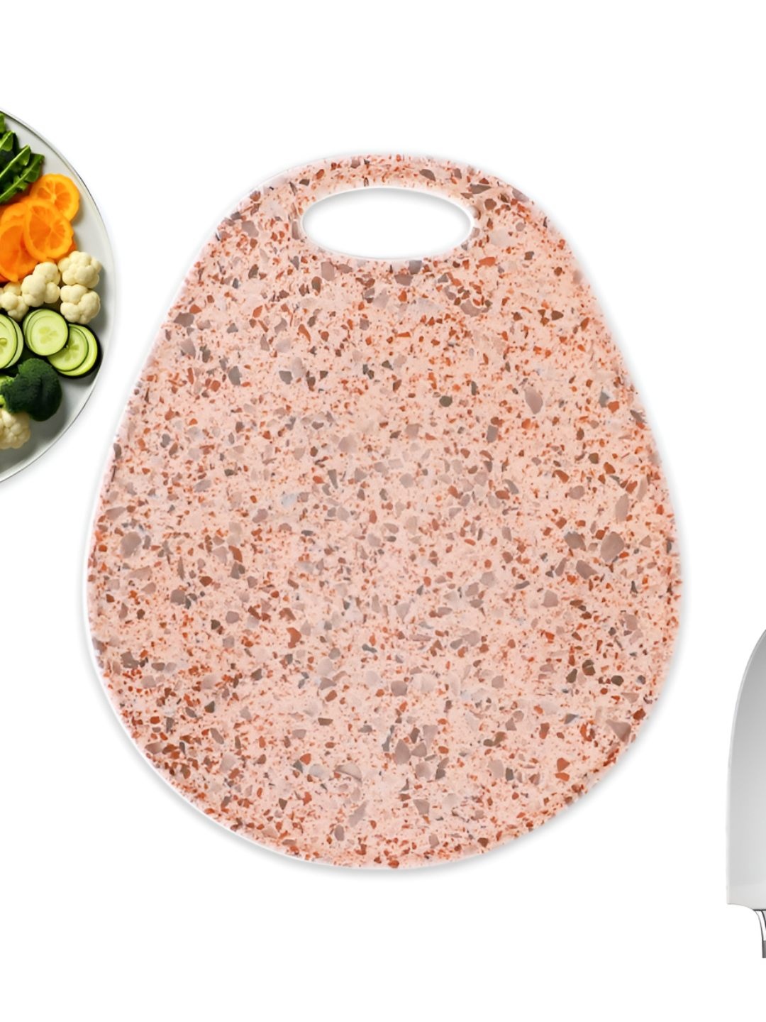 

UMAI Rust & Grey Printed Oval Shaped Chopping Board