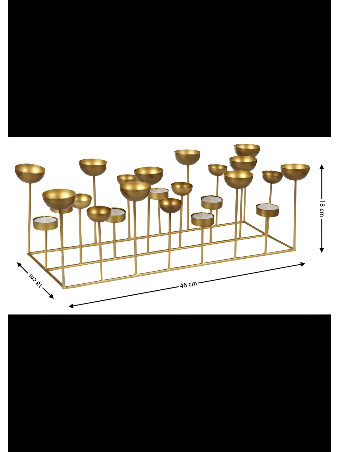 

House of Sajja Gold-Toned Candle Holder