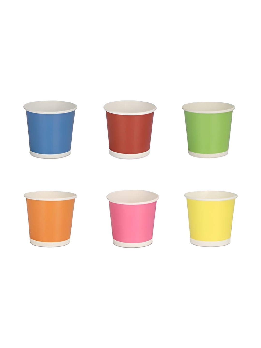 

e kysa 6 Pcs Green & Red Disposable Paper Cups, Blue