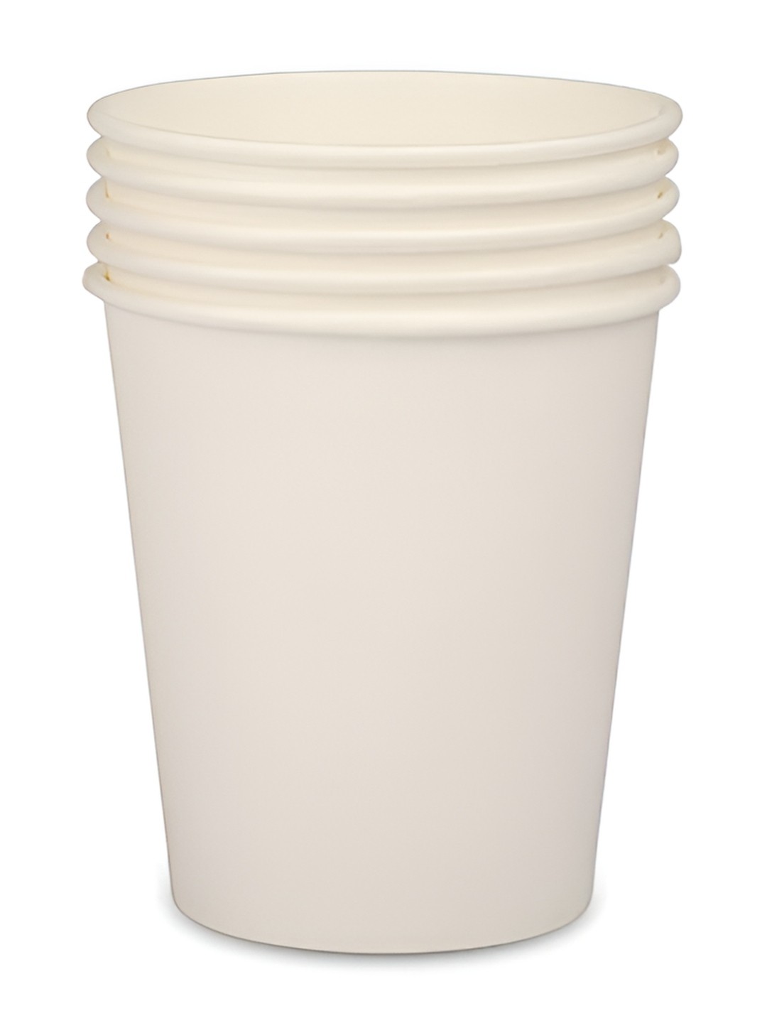 

e kysa 5 Pcs Paper Disposable Tea/Coffee Cups, White