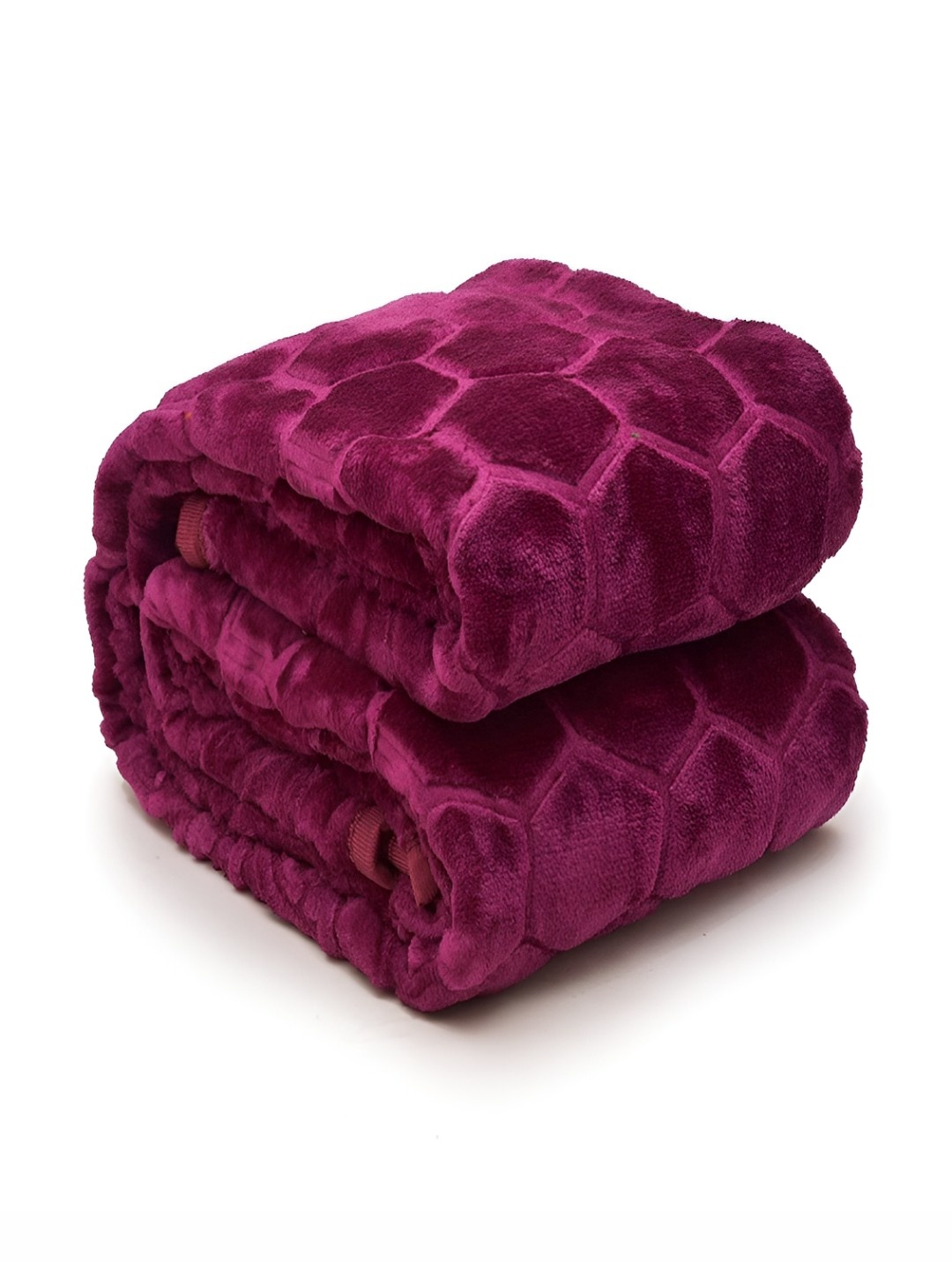 

tundwal's Purple Geometric Printed Mink Heavy Winter Double Bed Blanket
