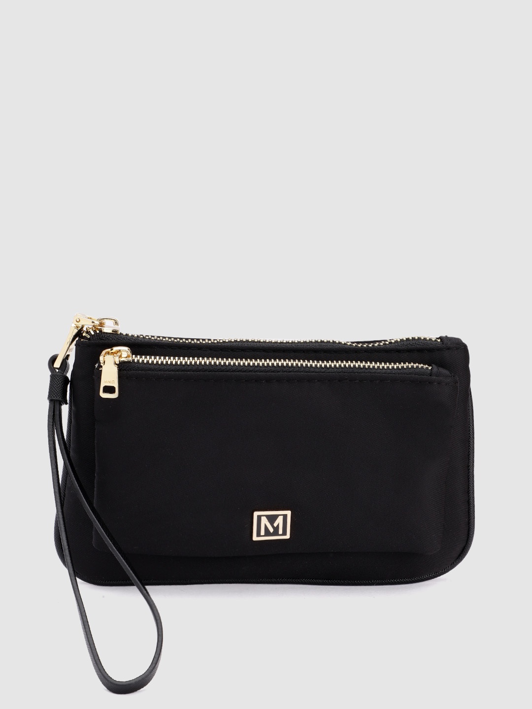 

MANGO Women Zip Around Wallet, Black